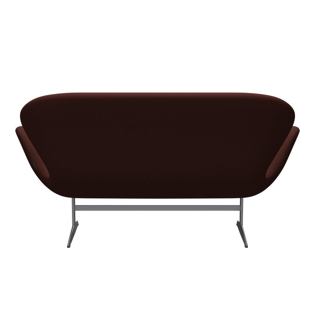 [product_category]-Fritz Hansen Swan Sofa 2 Seater, Silver Grey/Tonus Warm Brown (374)-Fritz Hansen-3321-TON374-SGBASE-FRI-4