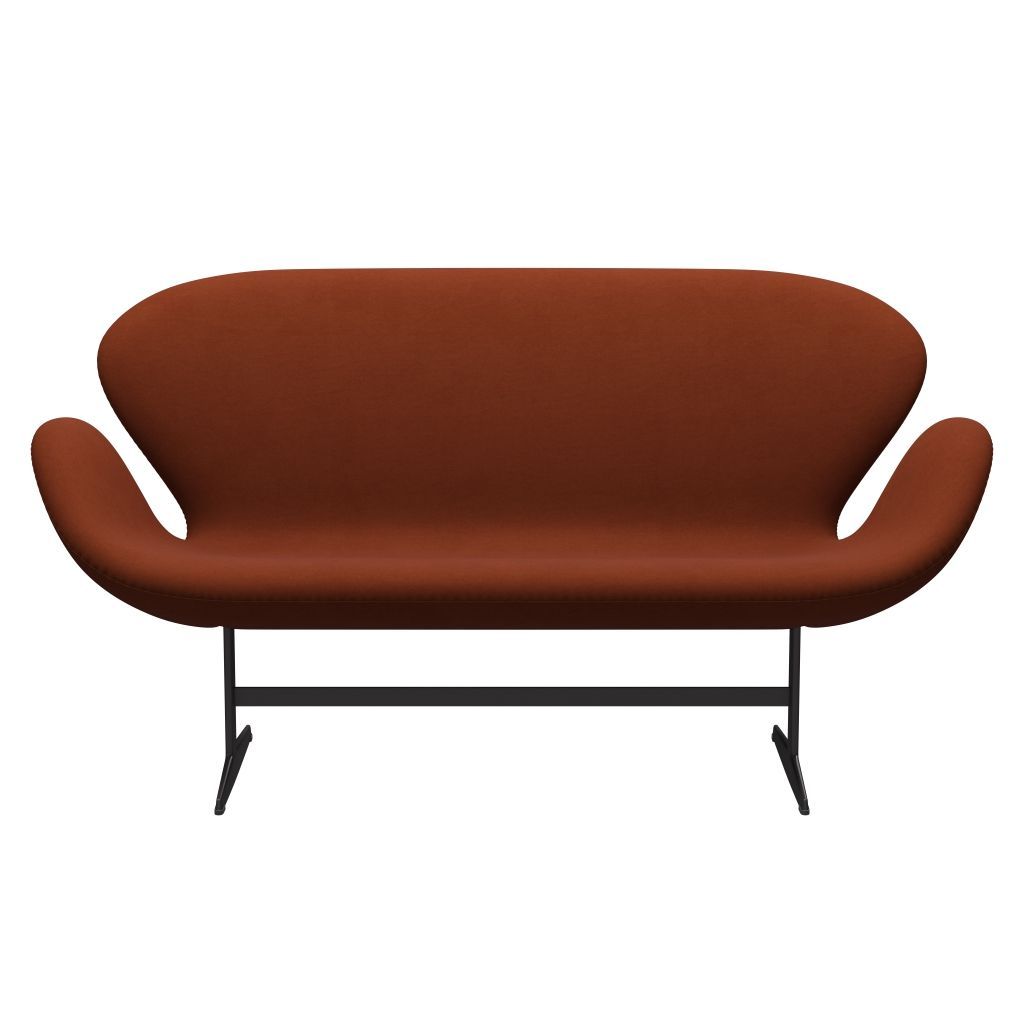 Fritz Hansen Swan Sofa 2 Seater, teplý grafit/pohodlí tmavě červená (61018)