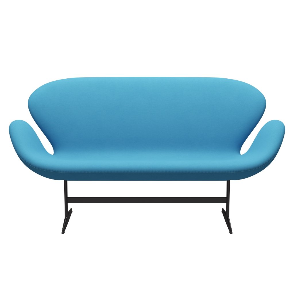 Fritz Hansen Swan Sofa 2 Seater, Warm Graphite/Comfort Light Blue (66010)