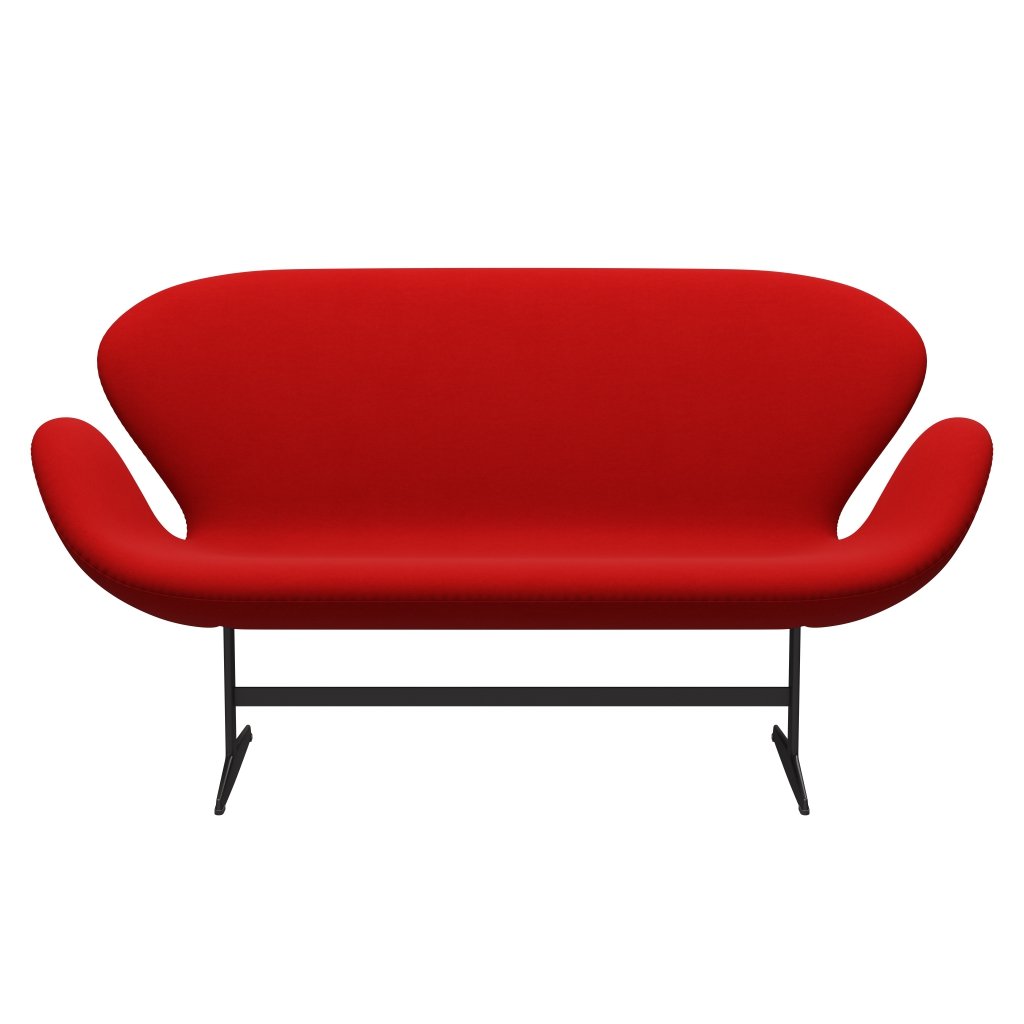 Fritz Hansen Swan Sofa 2 Seater, teplý grafit/pohodlí červená (64003)