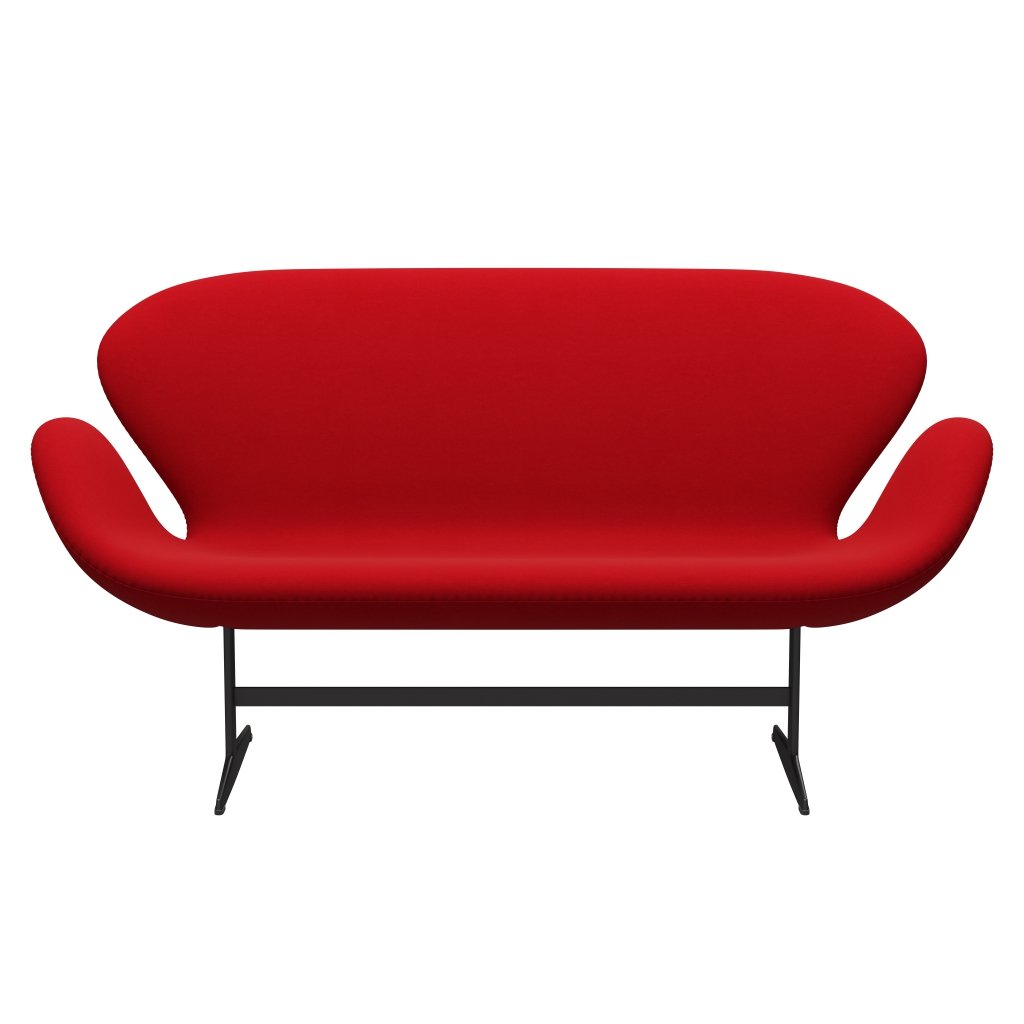 Fritz Hansen Swan Sofa 2 Seater, teplý grafit/pohodlí červená (64013)