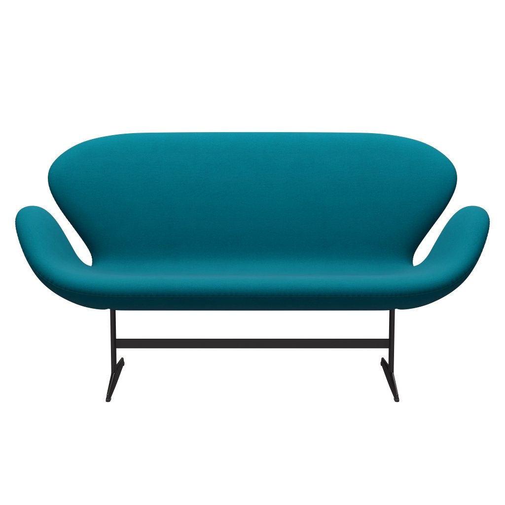 Fritz Hansen Swan Sofa 2 Seater, teplý grafit/komfortní tyrkysový (67002)