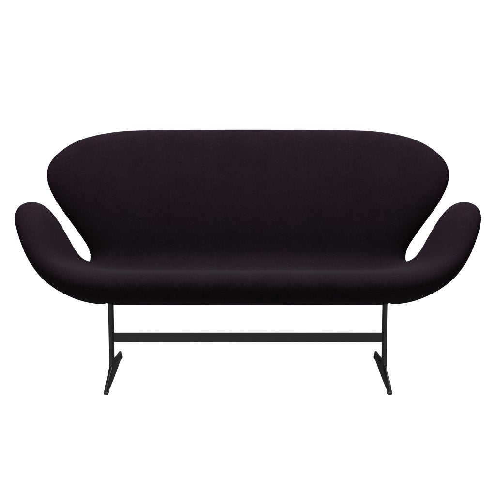 Fritz Hansen Swan Sofa 2 Seater, teplý grafit/divina Aubergine (376)