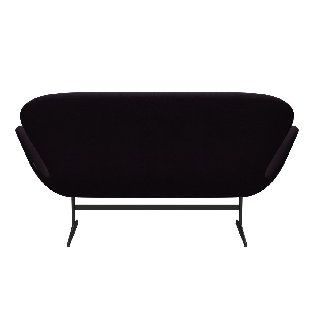 Fritz Hansen Swan Sofa 2 Seater, teplý grafit/divina Aubergine (376)