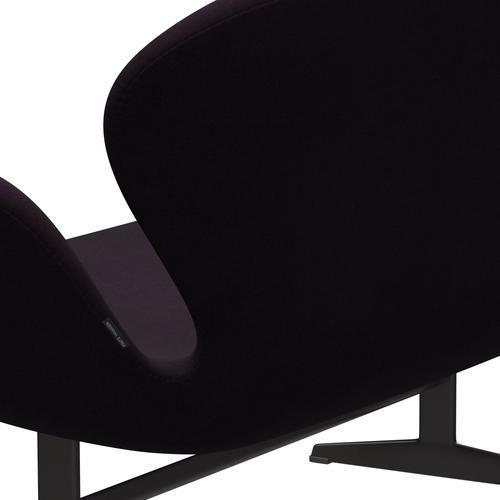 Fritz Hansen Swan Sofa 2 Seater, teplý grafit/divina Aubergine (376)