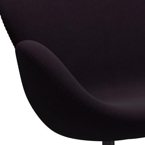 Fritz Hansen Swan Sofa 2 Seater, teplý grafit/divina Aubergine (376)