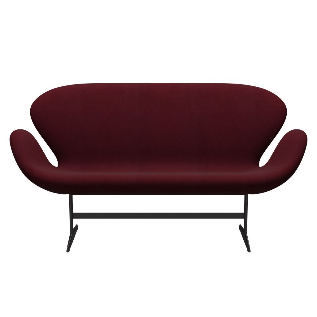 Fritz Hansen Swan Sofa 2 Seater, teplý grafit/divina Aubergine (671)