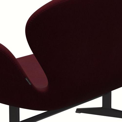 Fritz Hansen Swan Sofa 2 Seater, teplý grafit/divina Aubergine (671)