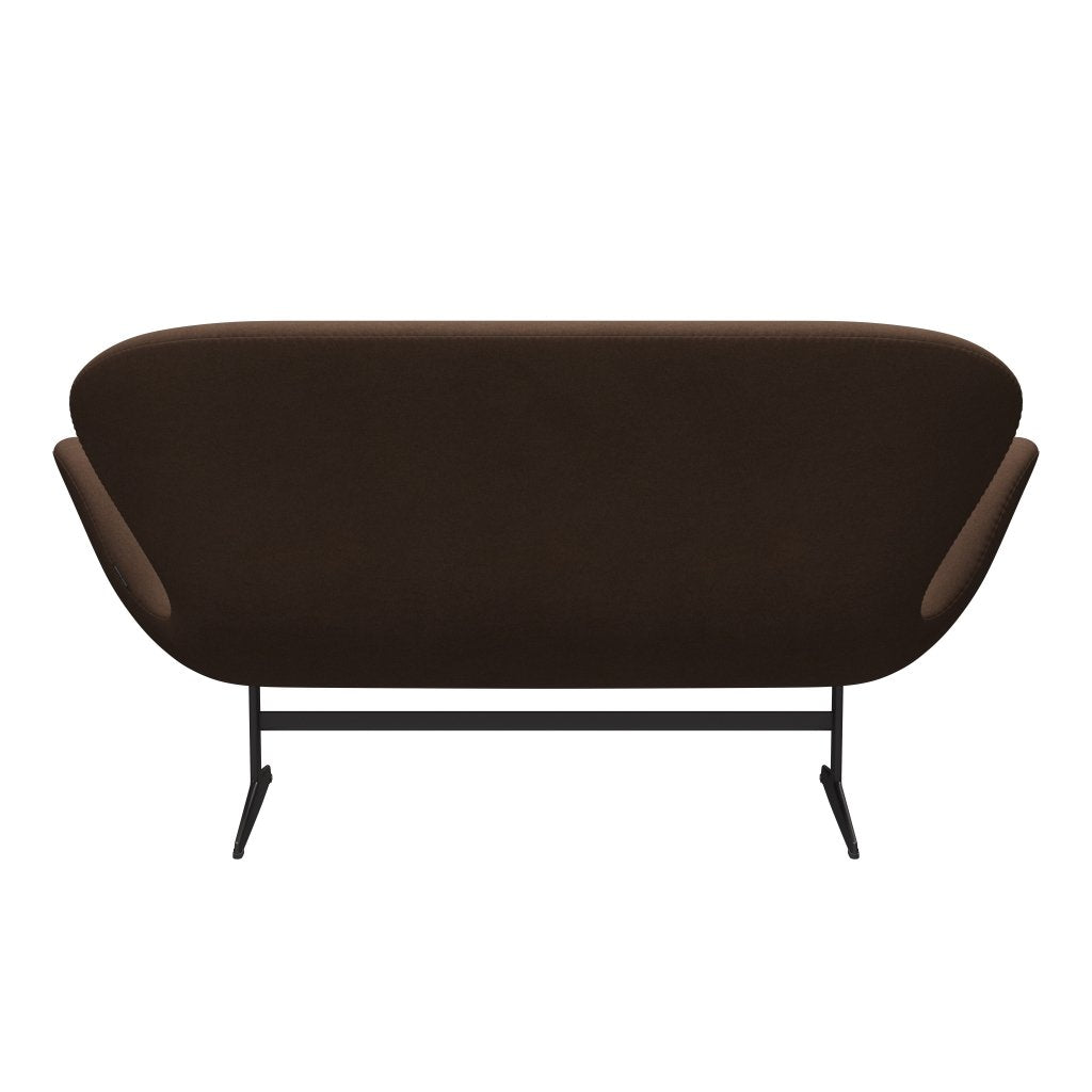 Fritz Hansen Swan Sofa 2 Seater, teplý grafit/Divina tmavě hnědá (356)