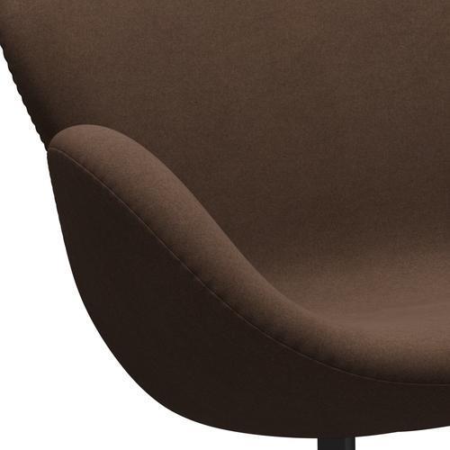 Fritz Hansen Swan Sofa 2 Seater, teplý grafit/Divina tmavě hnědá (356)