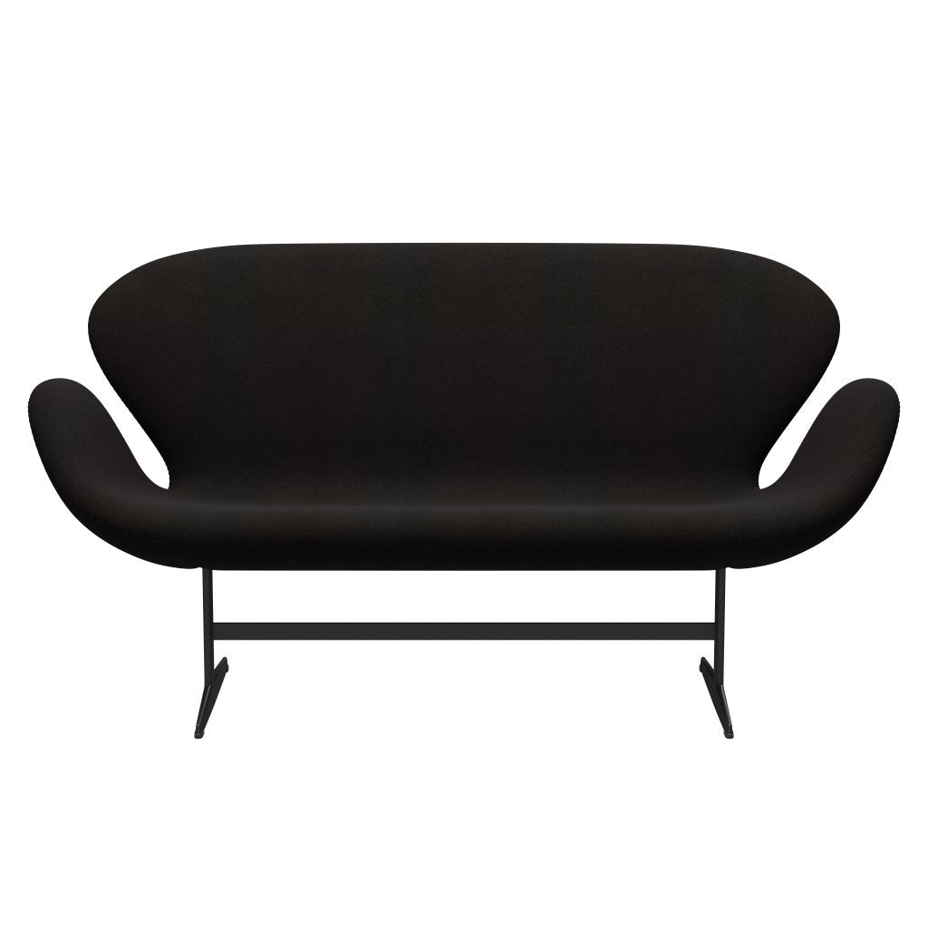 Fritz Hansen Swan Sofa 2 Seater, teplý grafit/Divina tmavě hnědá (384)