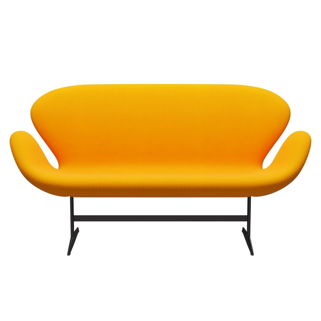 Fritz Hansen Swan Sofa 2 Seater, teplý grafit/Divina Orange (426)