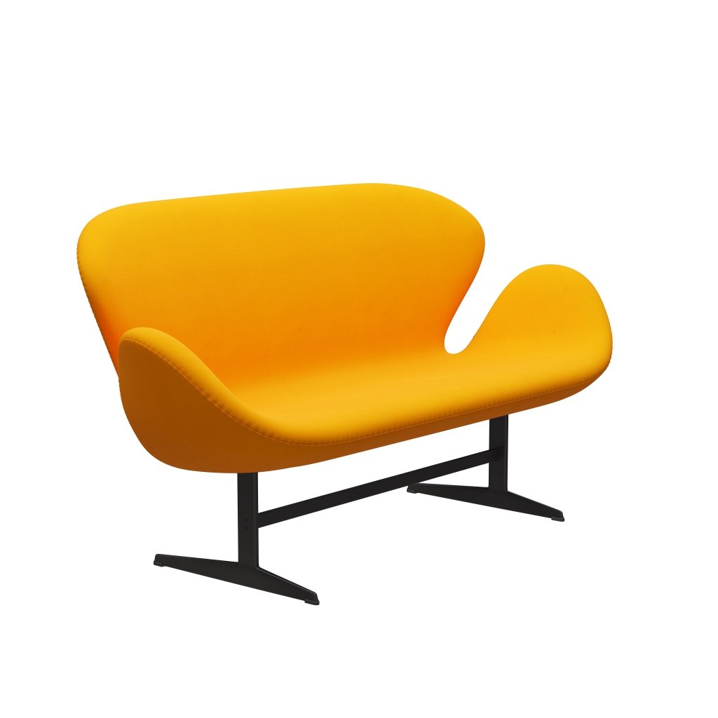 Fritz Hansen Swan Sofa 2 Seater, teplý grafit/Divina Orange (426)