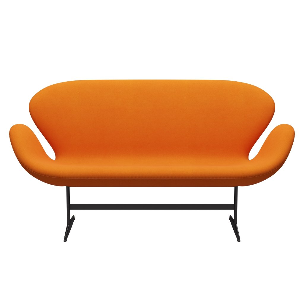 Fritz Hansen Swan Sofa 2 Seater, teplý grafit/Divina Orange (444)