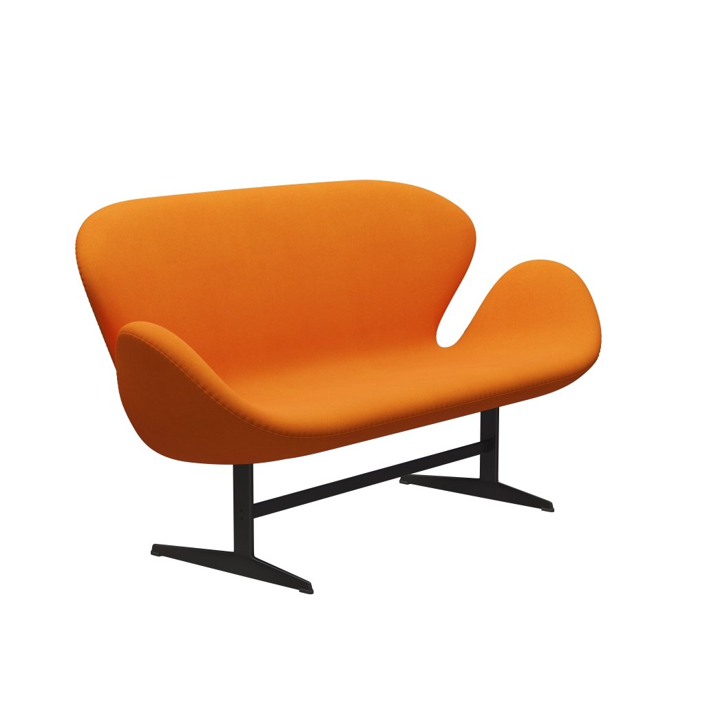 Fritz Hansen Swan Sofa 2 Seater, teplý grafit/Divina Orange (444)