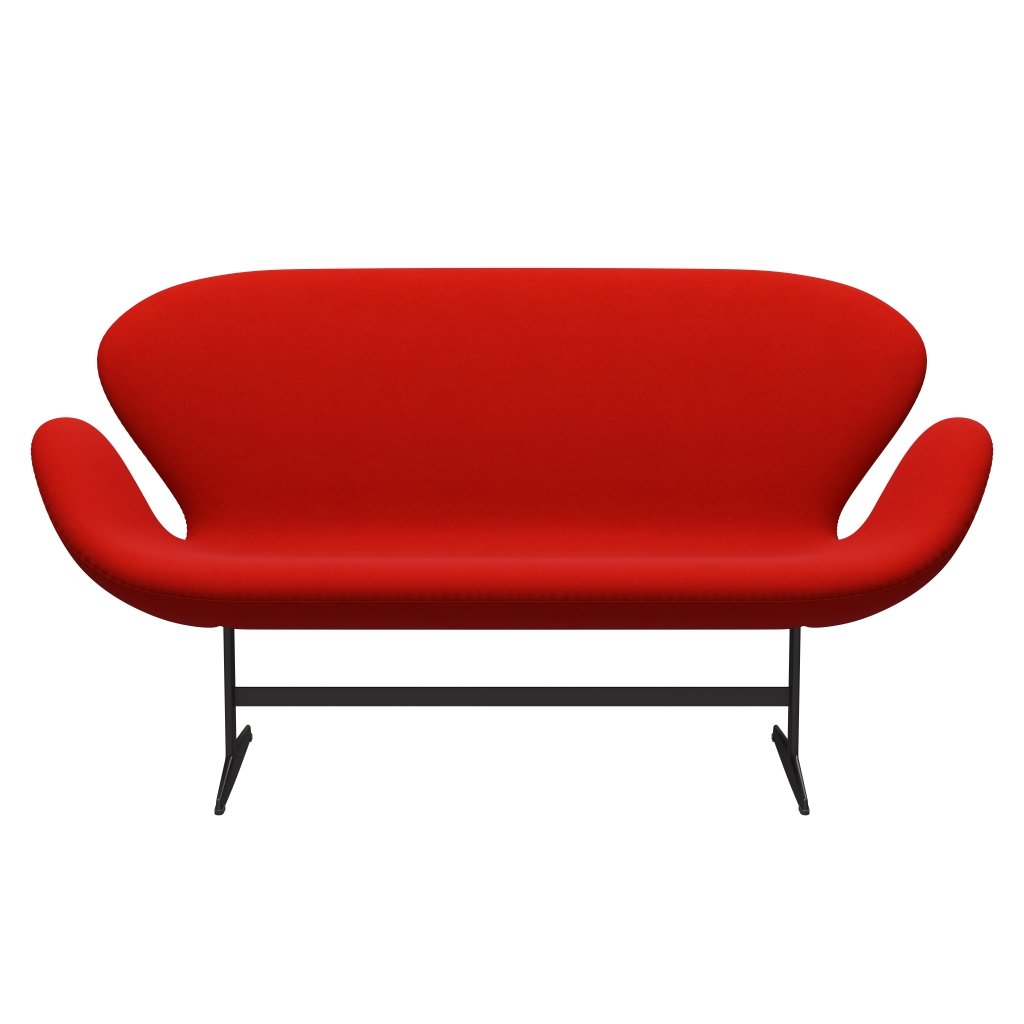 Fritz Hansen Swan Sofa 2 Seater, teplý grafit/Divina Red (562)