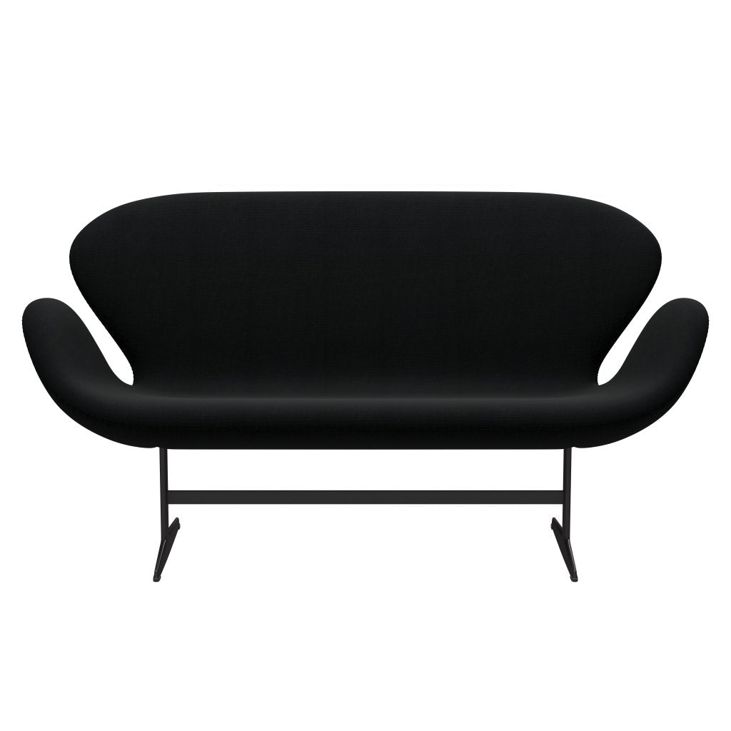 [product_category]-Fritz Hansen Swan Sofa 2 Seater, Warm Graphite/Fame Black-Fritz Hansen-3321-F60999-WGBASE-FRI-1