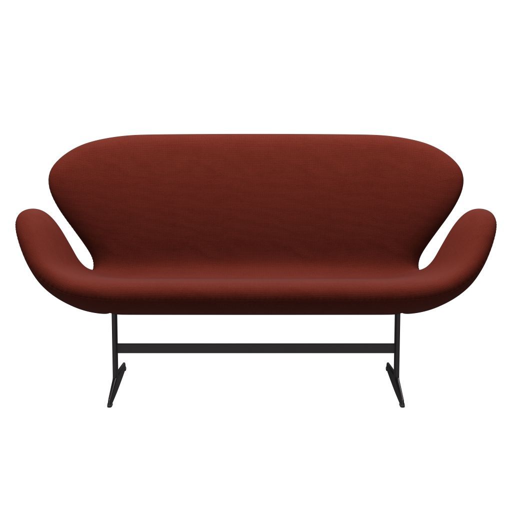 Fritz Hansen Swan Sofa 2 Seater, teplý grafit/sláva světle hnědá (63076)