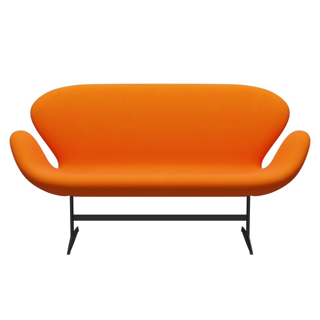 Fritz Hansen Swan Sofa 2 Seater, teplý grafit/sláva oranžová (63077)