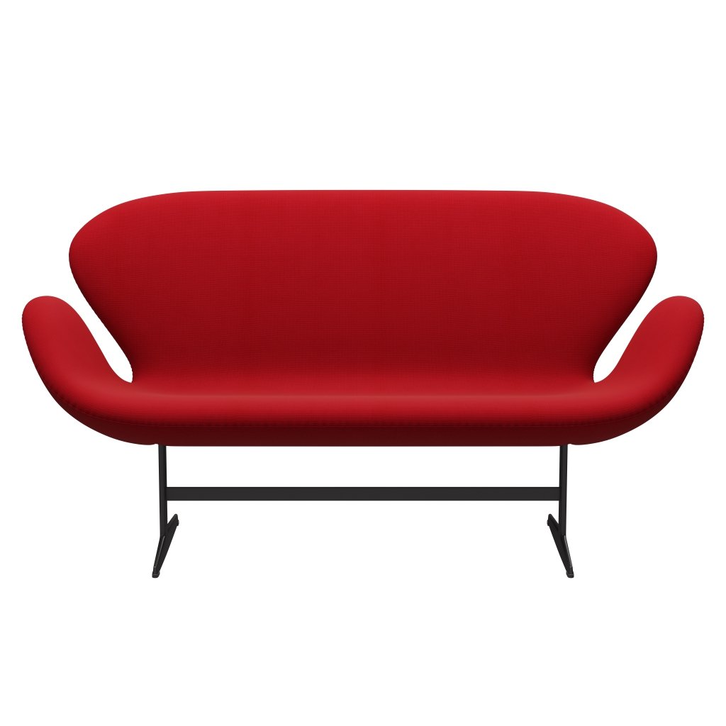 Fritz Hansen Swan Sofa 2 Seater, teplý grafit/sláva červená (64089)