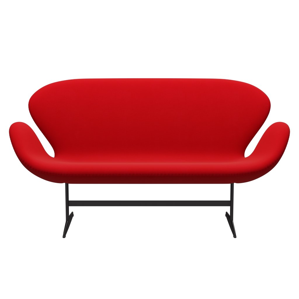 Fritz Hansen Swan Sofa 2 Seater, teplý grafit/sláva červená (64119)