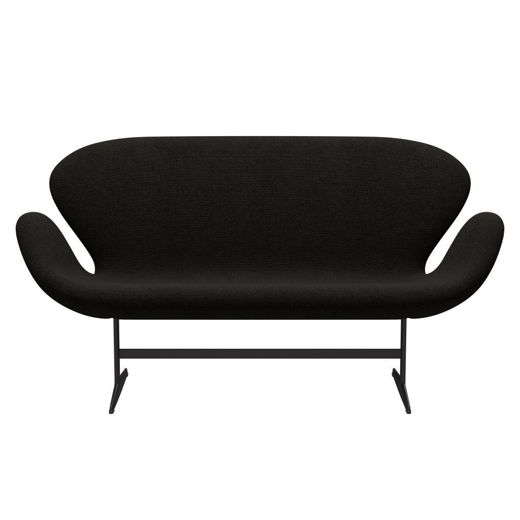 Fritz Hansen Swan Sofa 2 Seater, Warm Graphite/Hallingdal Black/Grey (173)