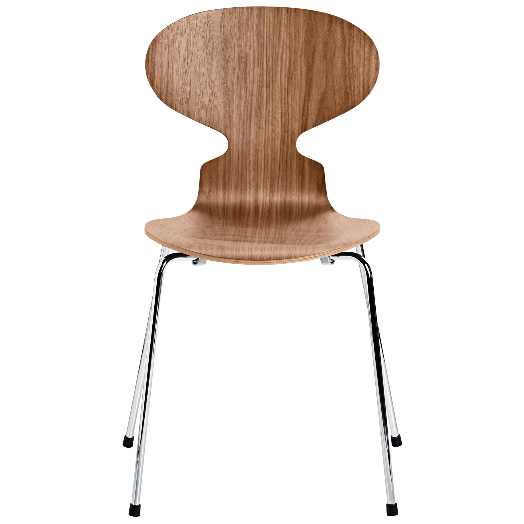 Fritz Hansen the Ant Chair Veneer 4 Legged, Walnut