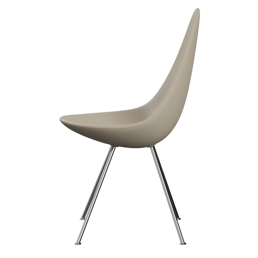 [product_category]-Fritz Hansen The Drop Chair, Chrome/Light Beige-Fritz Hansen-3110-LA135-CST-FRI-4