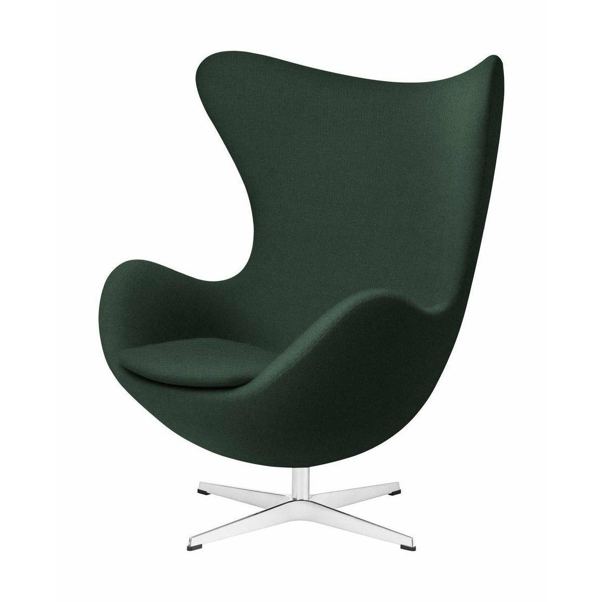 [product_category]-Fritz Hansen The Egg Lounge Chair Fabric, Christianshavn Dark Green Uni-Fritz Hansen-3316-Alu-Christianshavn-1160-FRI-1