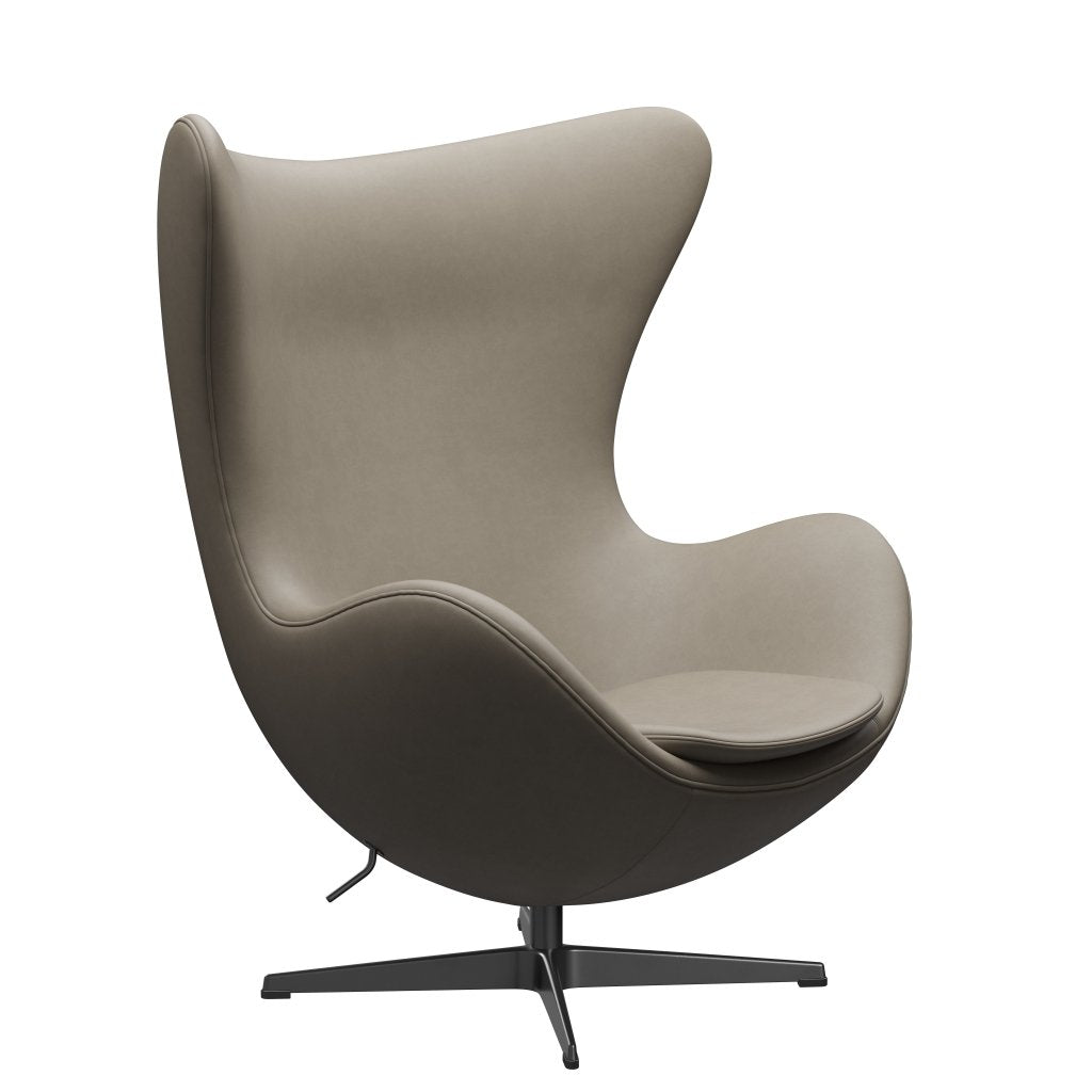 [product_category]-Fritz Hansen The Egg Lounge Chair Leather, Black/Essential Light Grey-Fritz Hansen-3316-STLIGR-BLLA-FRI-2