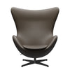 Fritz Hansen The Egg Lounge Chair Leather, Black/Essential Stone