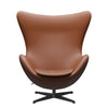 Fritz Hansen The Egg Lounge Chair Leather, černý/esenciální ořech