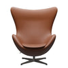 Fritz Hansen The Egg Lounge Chair Leather, Warm Graphite/Essential Walnut