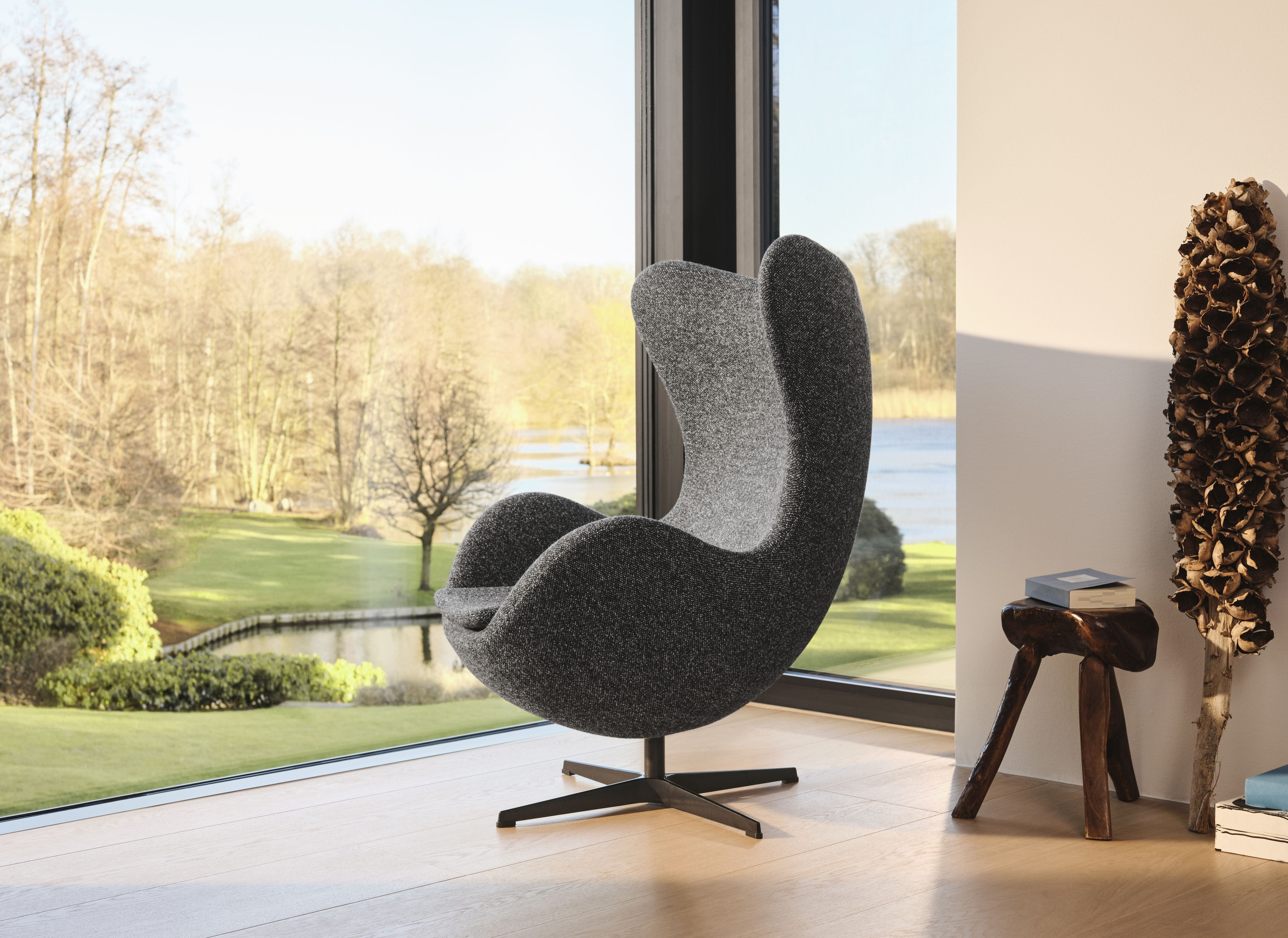 [product_category]-Fritz Hansen The Egg Lounge Chair, Vanir Granite Brown Fabric Anniversary Collection-Fritz Hansen-3316-Anniversary-Vanir-Granite-Brown-FRI-3