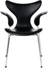 Fritz Hansen The Lily Armchair Full Upholstery Leather, Elegance Black