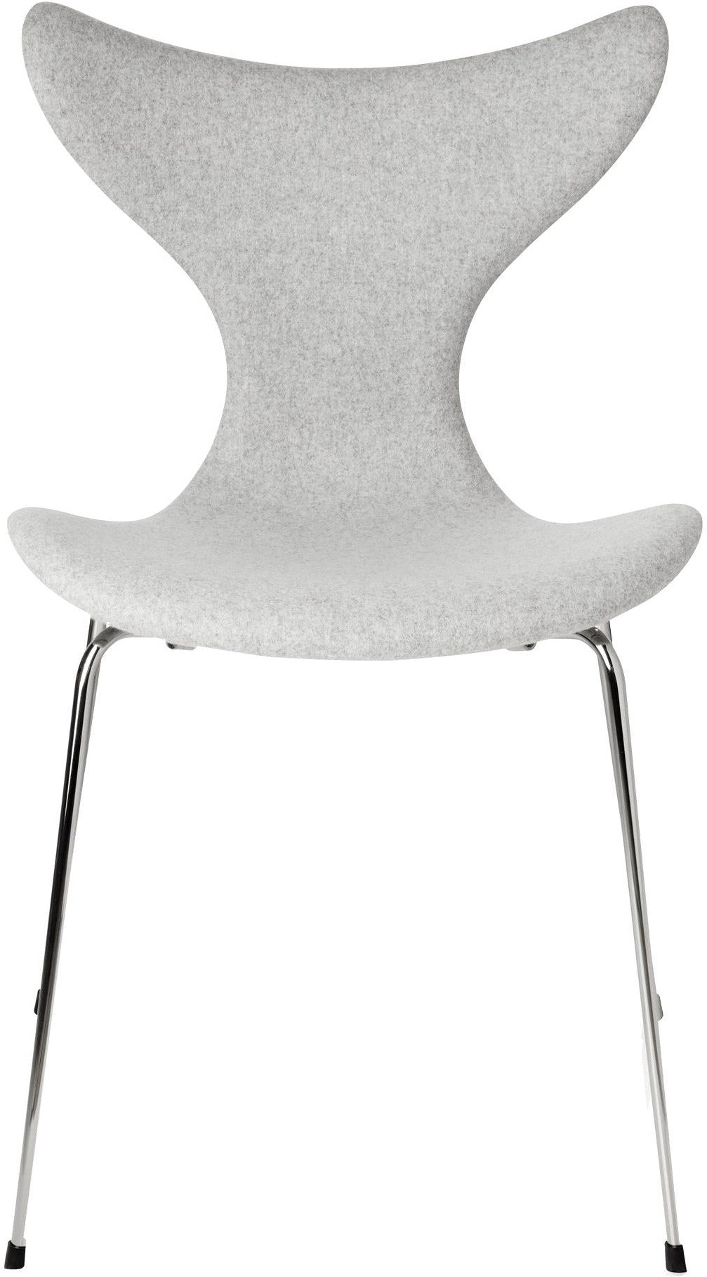 Fritz Hansen The Lily Chair Full Upholstery Fabric, Divina Melange Light Grey