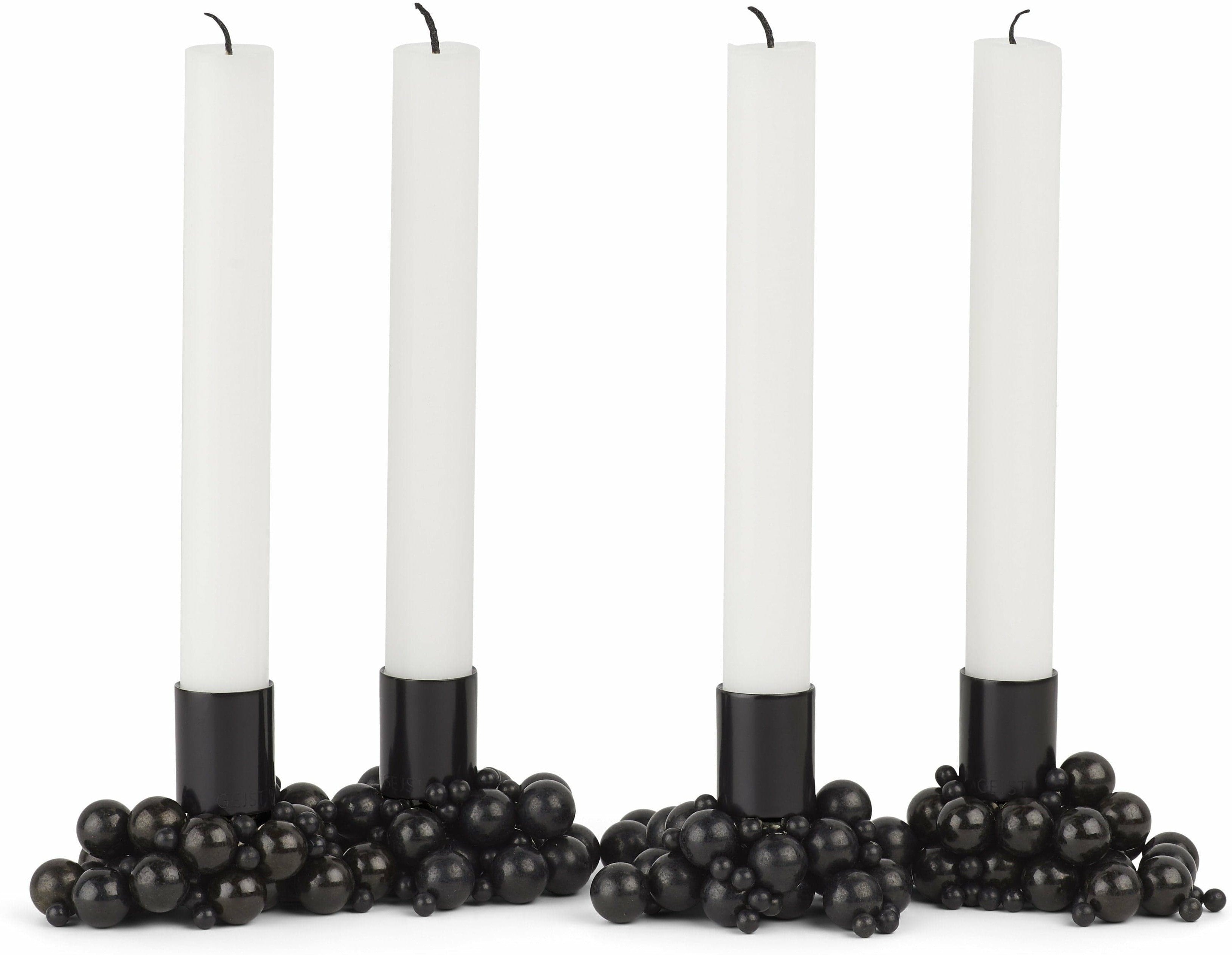 Gejst Molekyl Candle Holder Black 4pcs, 3,3cm