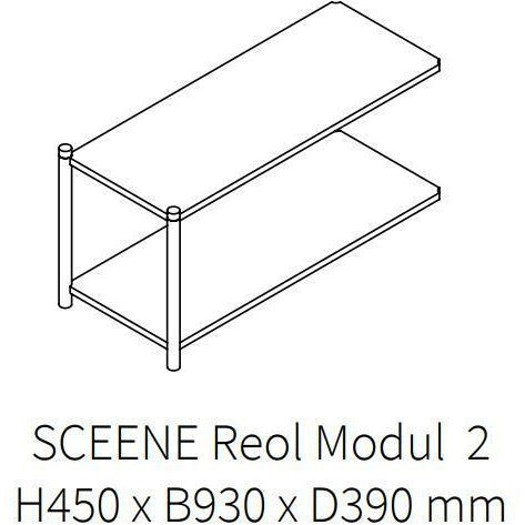 Gejst Sceene Reol Module 2, černý dub