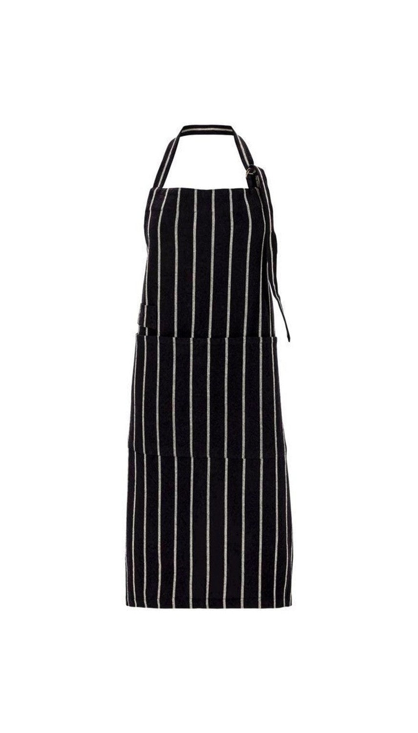 House Doctor Apron, HDCHEF, Black W. bílé pruhy