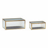 Hübsch Ripple Glass Boxes (Set Of 2) Brass