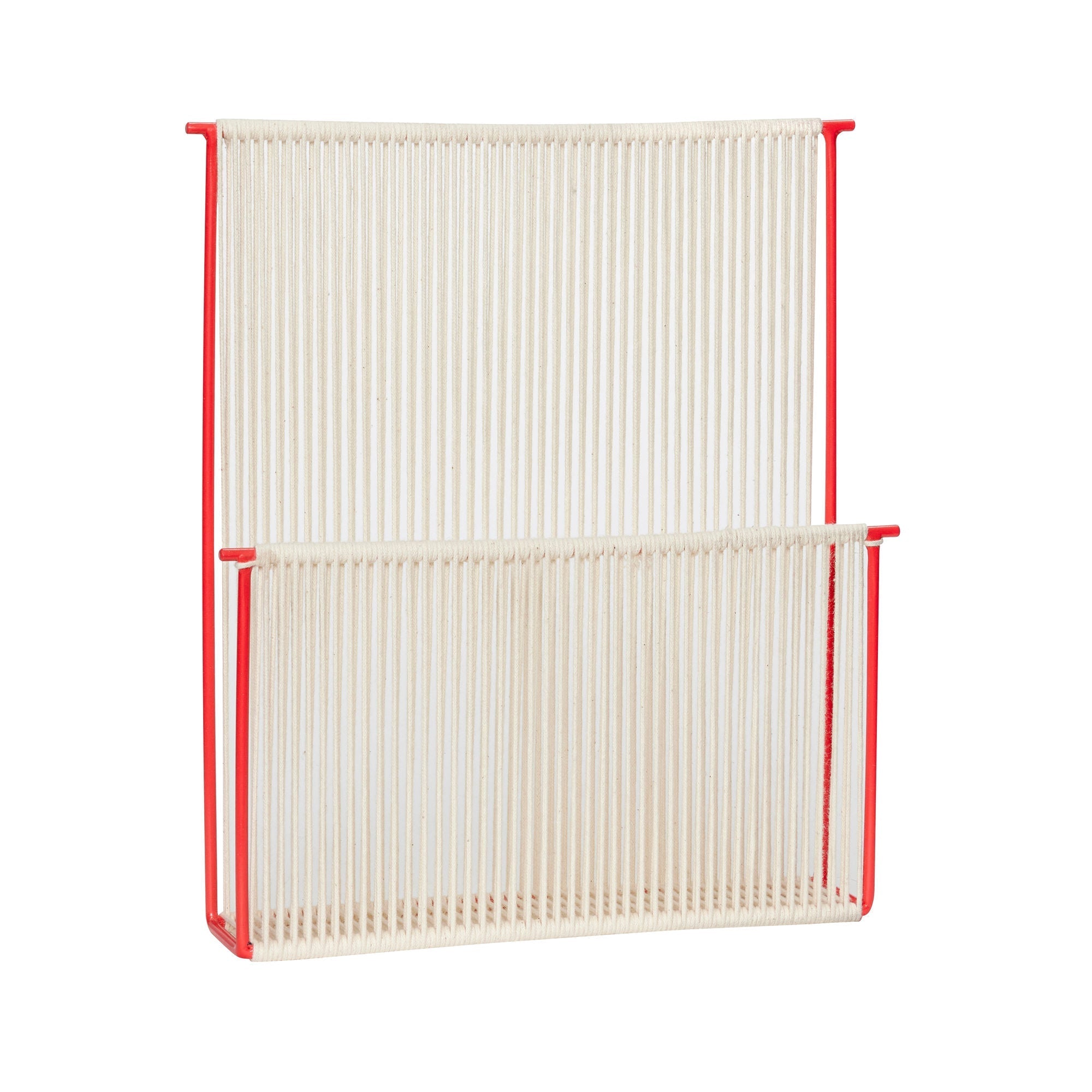 Hrnubsch String Wall Magazine Holder Red/White