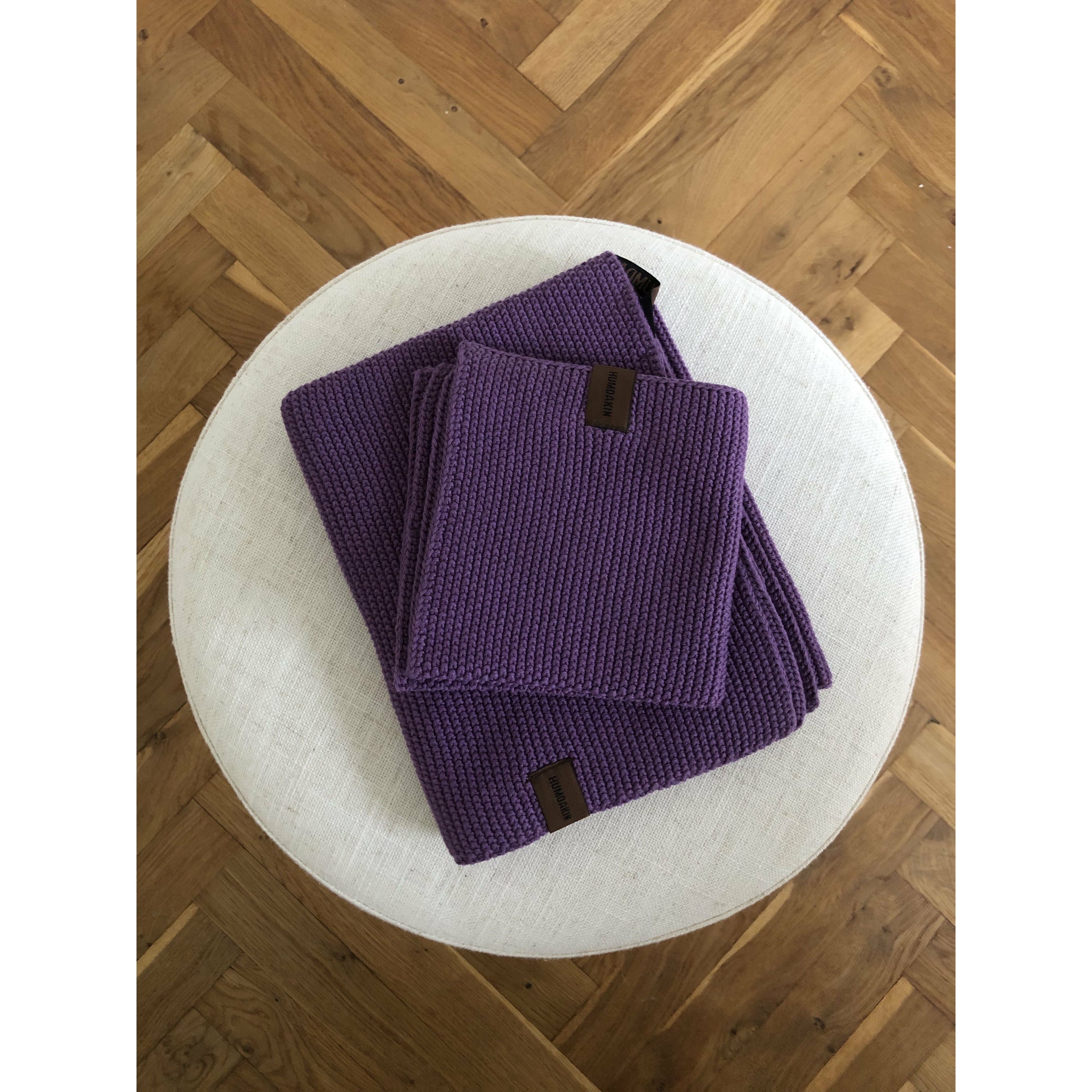 Humdakin pletený organický kuchyňský ručník, fialová