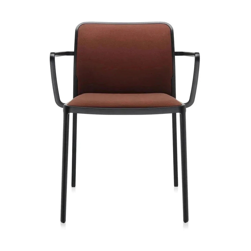 [product_category]-Kartell Audrey Soft Armchair, Black/Brick Red-Kartell-8058967161977-05976NM-KAR-1