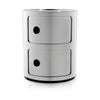 Kartell Componibili Metal Container 2 Elements, Chromed