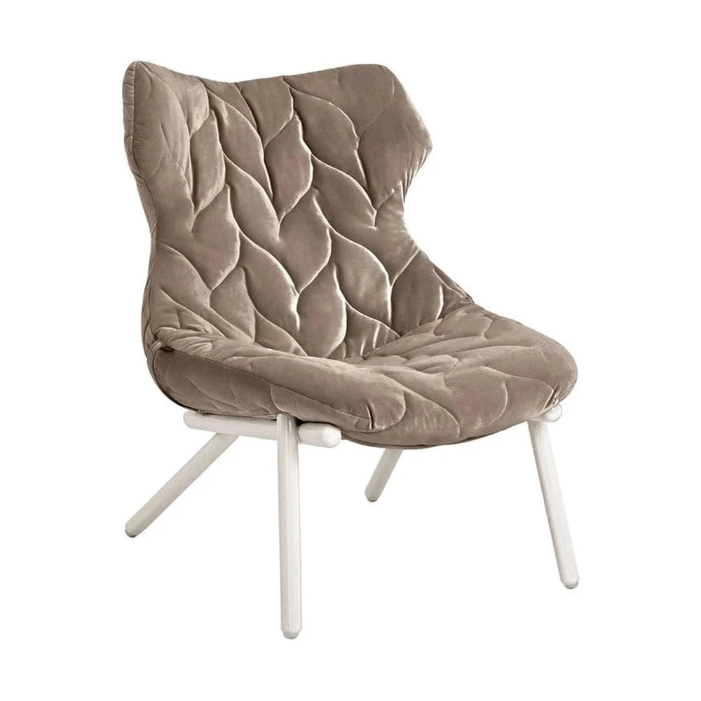 [product_category]-Kartell Foliage Armchair Velvet, White/Taupe-Kartell-8058967210729-06086B0-KAR-1