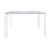 Kartell Four Soft Touch Desk 128x128 Cm, White/White