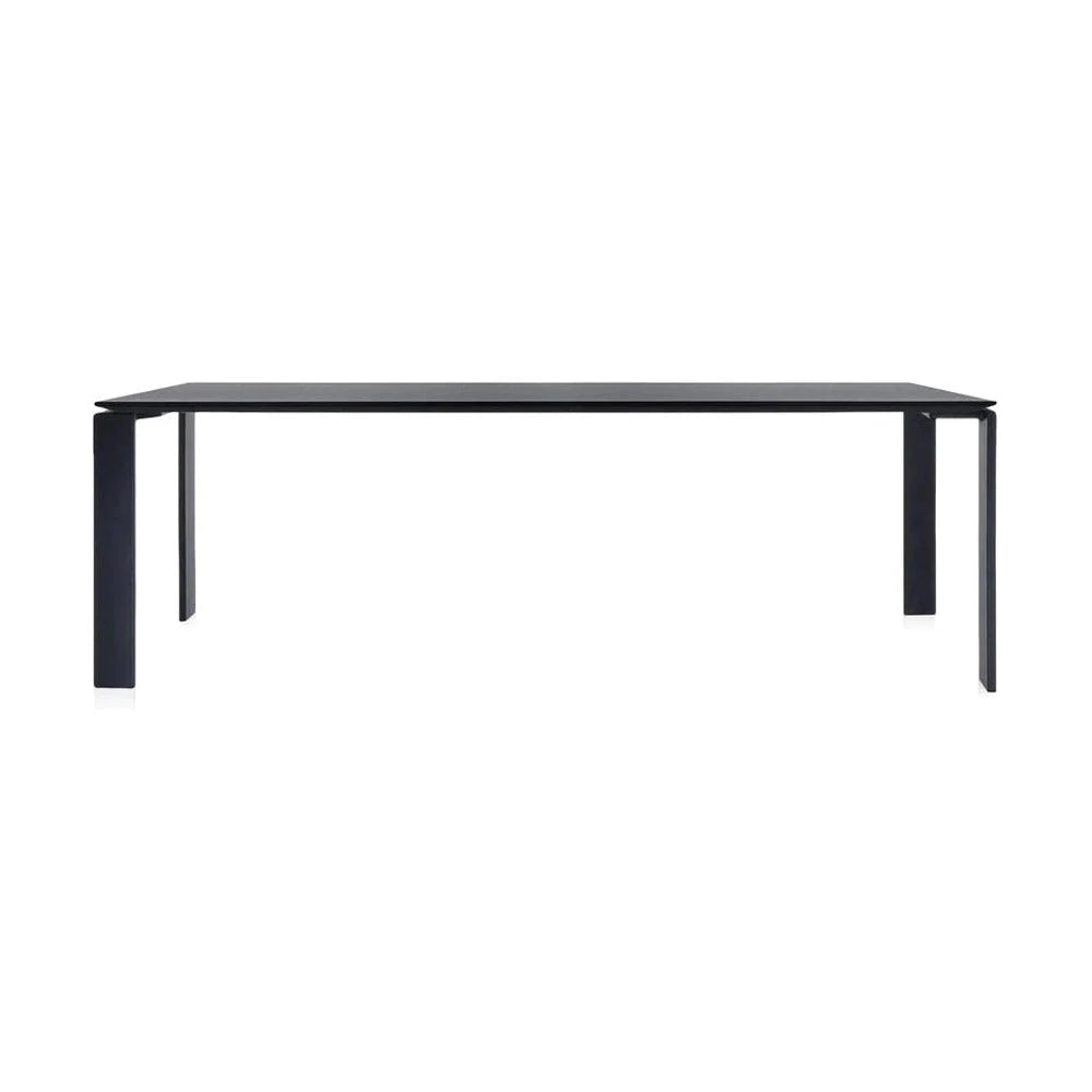 [product_category]-Kartell Four Soft Touch Desk 223x79 Cm, Black/Black-Kartell-8058967225563-0450985-KAR-1