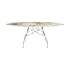 Kartell Glossy Table Oval Marble, Chrome/Symphonie