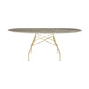 Kartell Glossy Table Oval Marble, Gold/Tropical Grey