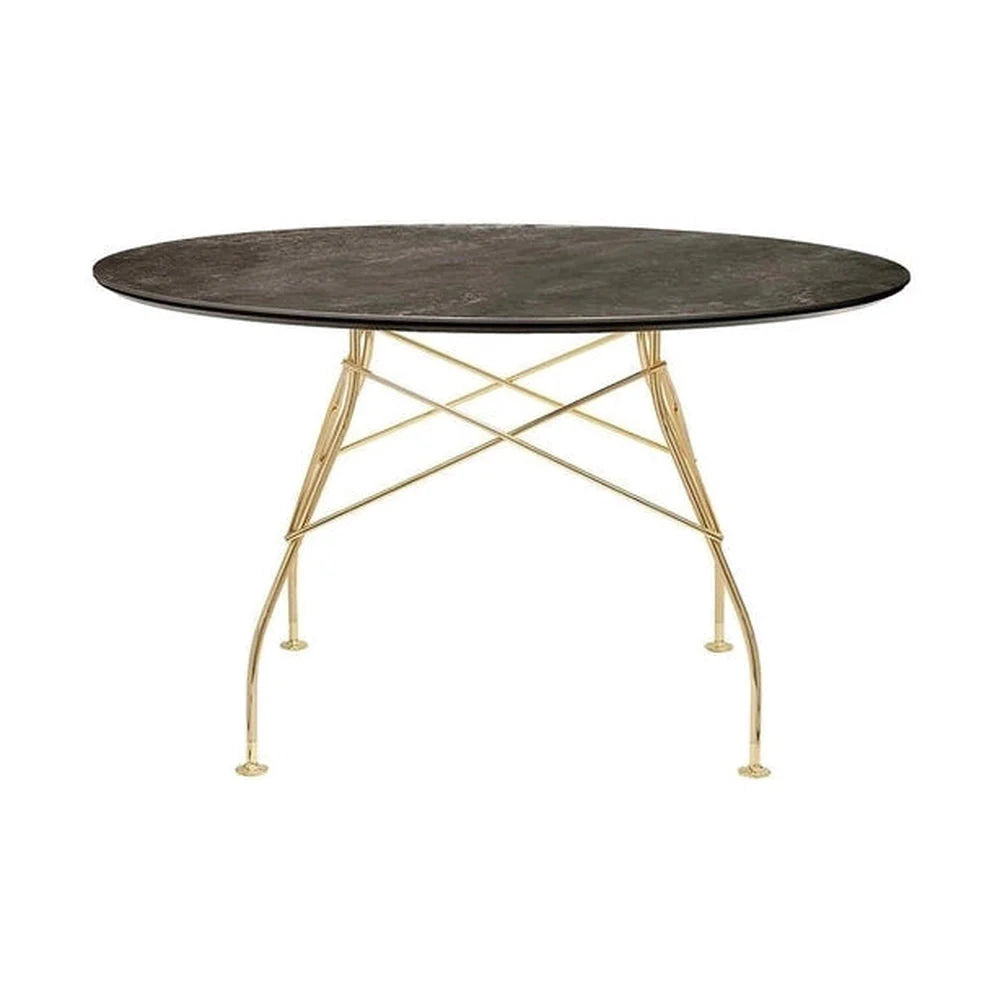 [product_category]-Kartell Glossy Table Round Marble, Gold/Aged Bronze-Kartell-8058967293937-04580CN-KAR-1